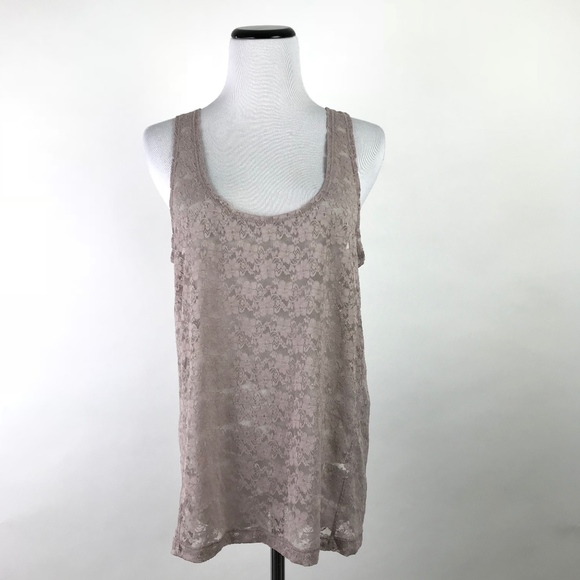 hinge Tops - Hinge Racerback Tank Top Lace M #574
